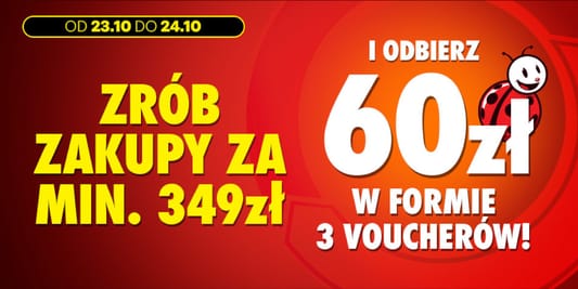 Biedronka: VOUCHERY do 60 zł na następne zakupy 23.10.2026