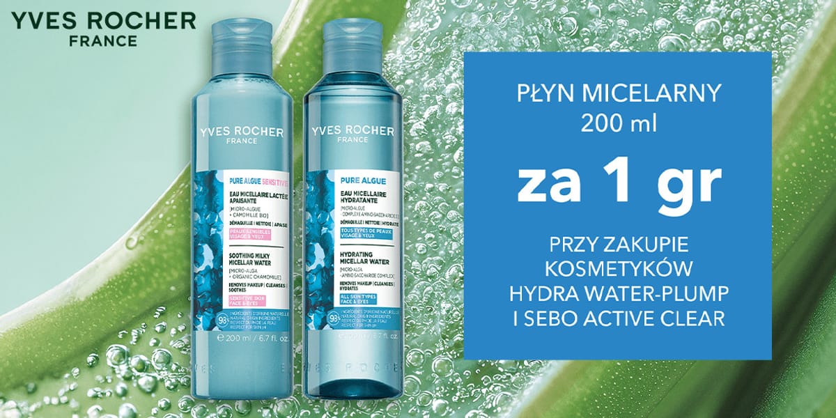 Yves Rocher: 1 GROSZ za płyn micelarny
