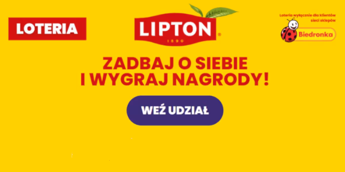 Biedronka: Loteria Lipton - Zadbaj o siebie i wygraj