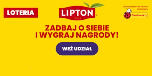 Biedronka: Loteria Lipton - Zadbaj o siebie i wygraj 12.10.2026