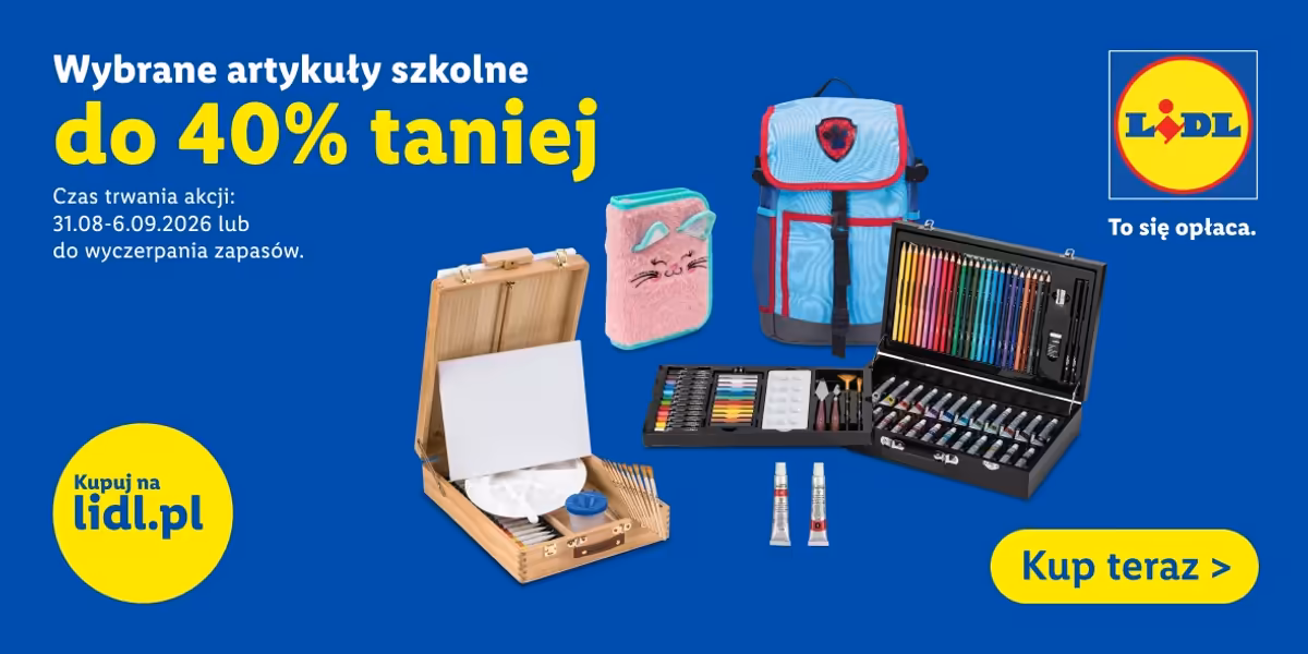 Lidl: Do -40% na artykuły szkolne