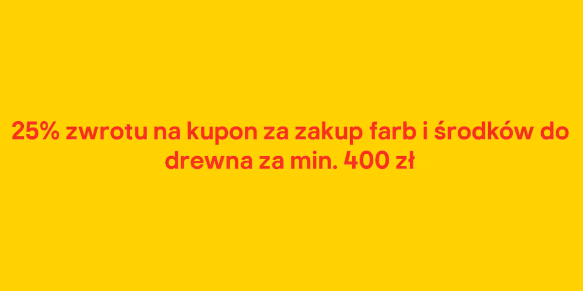 Castorama: 25% zwrotu na kupon na kolejne zakupy