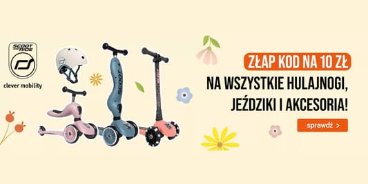 TaniaKsiazka.pl: KOD rabatowy -10 zł na na hulajnogi, jeździki oraz akcesoria 17.04.2025