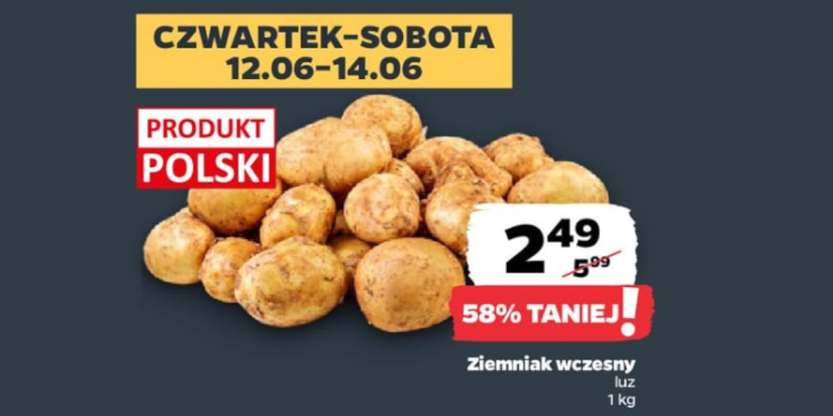 Netto: -58% na polskie ziemniaki wczesne 12.06.2025