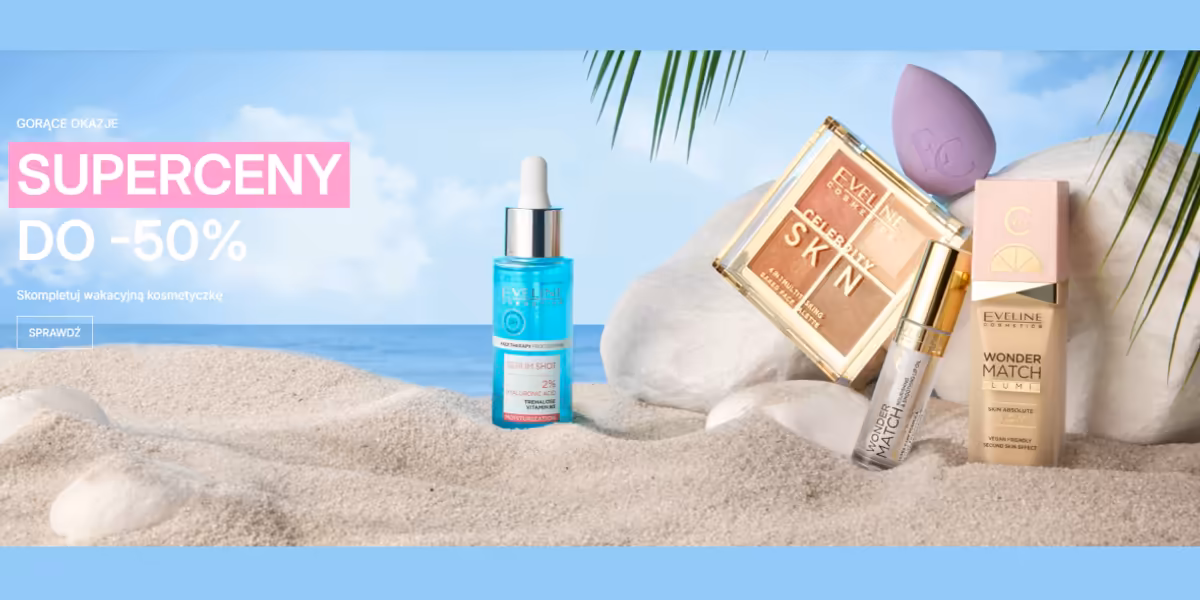 Eveline Cosmetics: Do -50% na kosmetyki do Twojej wakacyjnej kosmetyczki