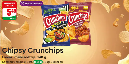 Dino: 5,49 zł za chipsy Crunchips 03.06.2025