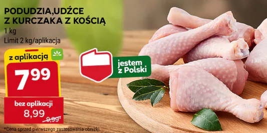 Stokrotka Supermarket: 7,99 zł/kg za podudzia, udźce z kurczaka 29.05.2025