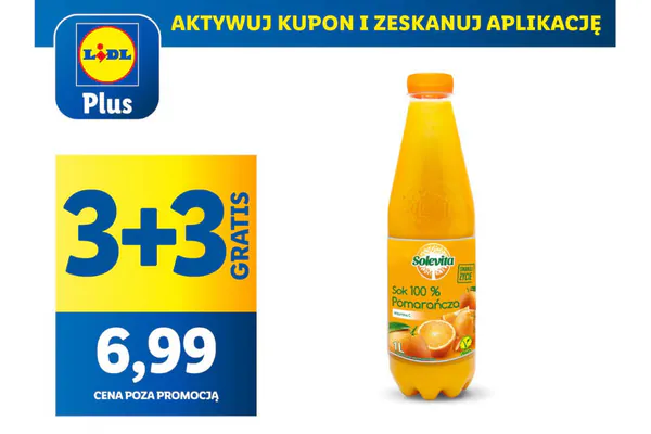 : KUPON 3 + 3 GRATIS na soki Solevita