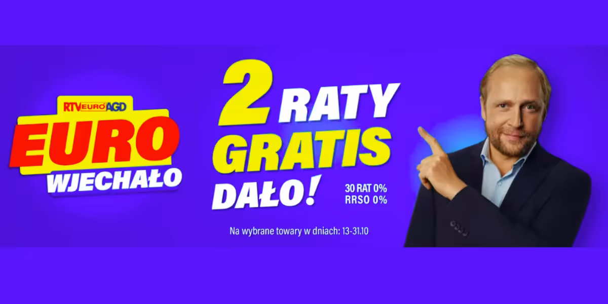 RTV EURO AGD: 2 raty gratis!