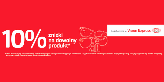 Vision Express: -10% na zakupy w salonie Vision Express 13.06.2019