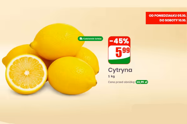 Dino: -45% na cytryny