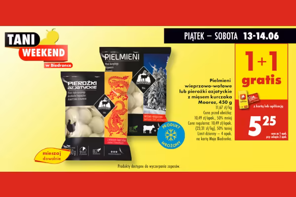 : 1+1 GRATIS na pielmieni lub pierożki azjatyckie
