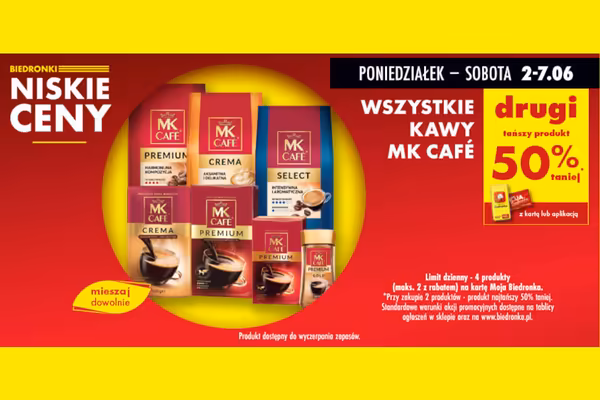 : -50% na wszystkie kawy MK Cafe