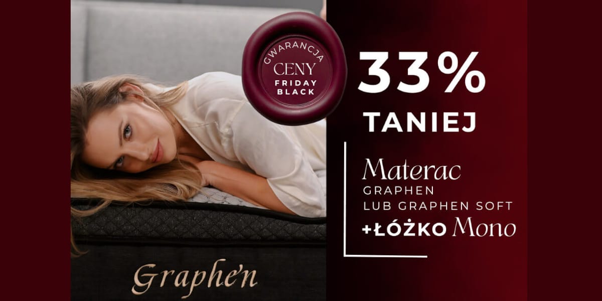 Senpo: -33% na materac Graphen/Graphen Soft + łóżko Mono