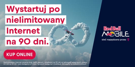 Red Bull MOBILE:  Nielimitowany Internet na 90 dni 14.02.2025