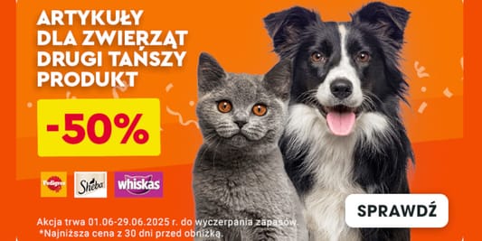 Biedronka Home: -50% na art. dla zwierząt - drugi tańszy produkt 03.06.2025
