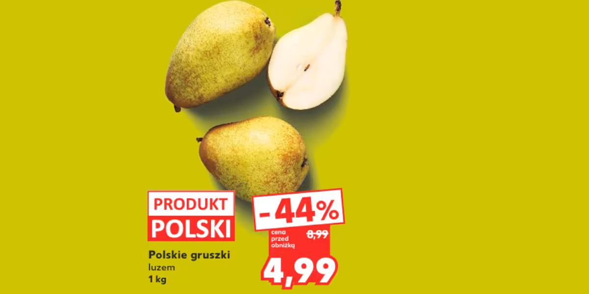 Kaufland: -44% na polskie gruszki