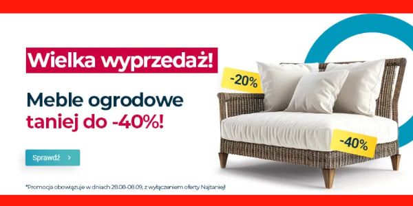 ERLI.pl: Do -40% na meble ogrodowe 29.08.2024