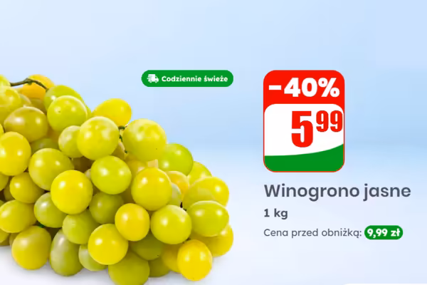 Dino: -40% na winogrono jasne