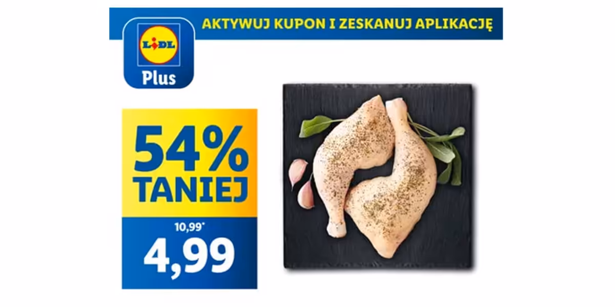 Lidl: KUPON -54% na ćwiartki kurczaka