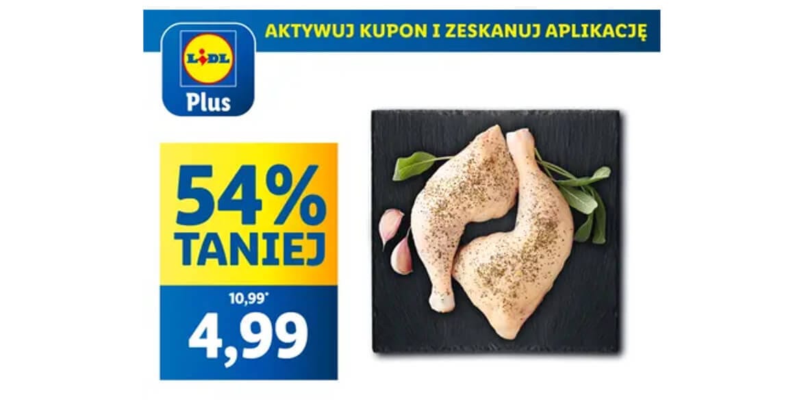 Lidl: KUPON -54% na ćwiartki kurczaka 05.05.2025