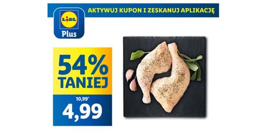 Lidl: KUPON -54% na ćwiartki kurczaka 05.05.2025