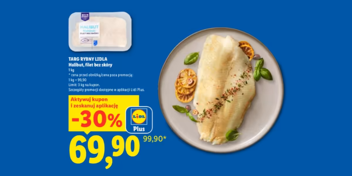 Lidl: KUPON -30% na filet z halibuta