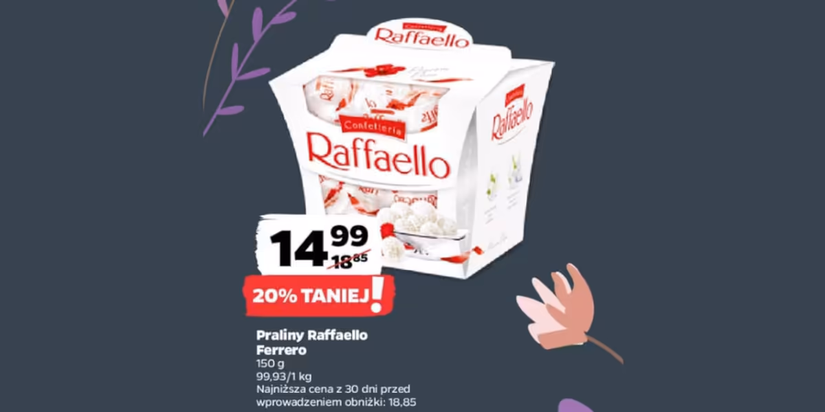 Netto: -20% na praliny Raffaello Ferrero