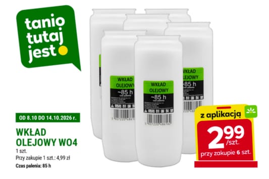 Stokrotka Supermarket: 2,99 zł za wkład olejowy WO4 08.10.2026