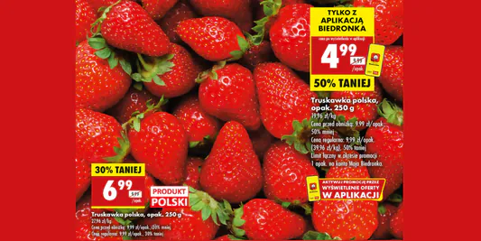 Biedronka: Do -50% na truskawki 20.05.2025