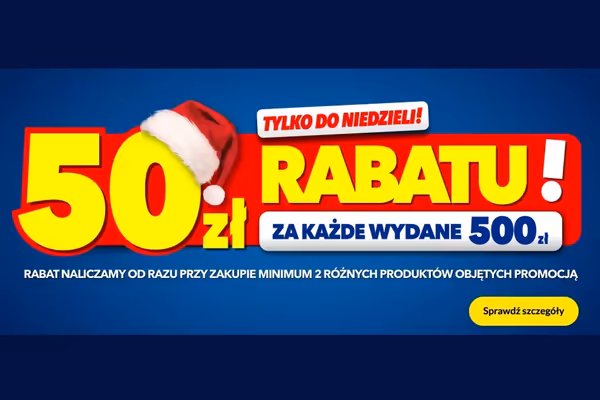 RTV EURO AGD: -50 zł za każde wydane 500 zł