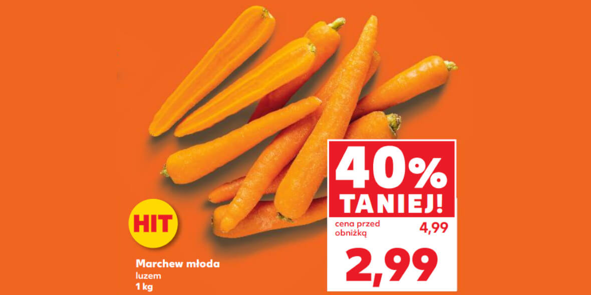 Kaufland: -40% na polską młodą marchew 05.06.2025