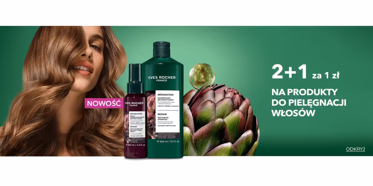 Yves Rocher: 2+1 za 1 zł na pielęgnację włosów