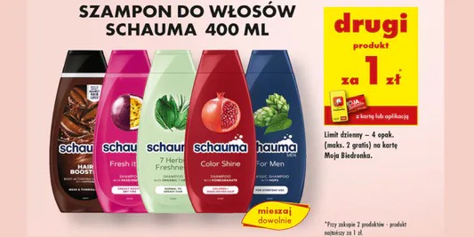 Biedronka: 1 zł za szampon do włosów Schauma - drugi produkt 20.05.2025