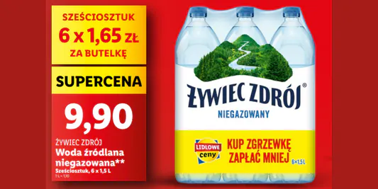 Lidl: SUPERCENA na wodę Żywiec Zdrój 16.06.2025