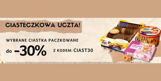 Selgros 24: KOD rabatowy Do -30% na wybrane ciastka 08.05.2025