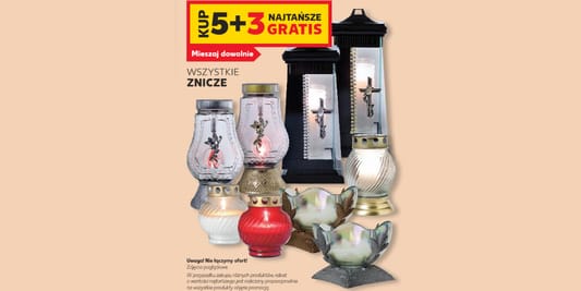 Kaufland: 5+3 GRATIS na wszystkie znicze 15.10.2026