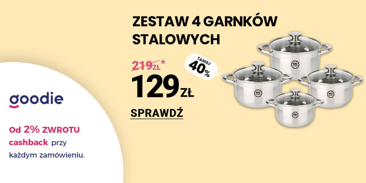 Biedronka Home: -40% na zestaw 4 garnków stalowych