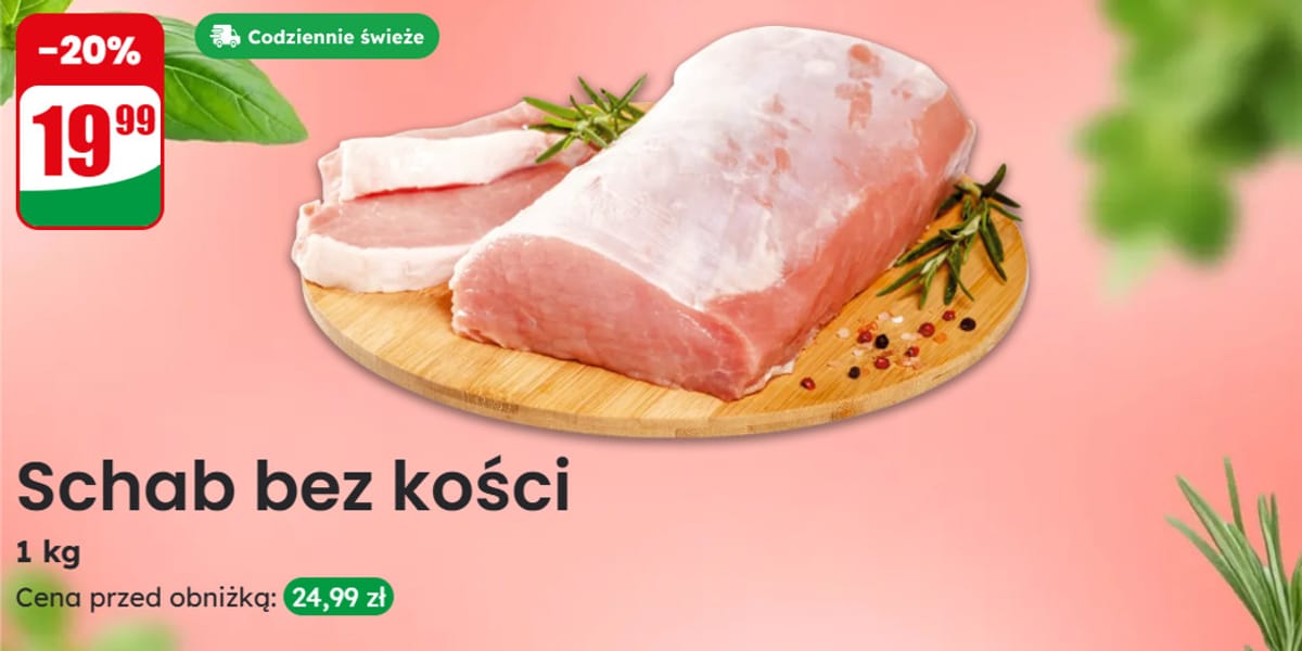 Dino: -20% na schab bez kości