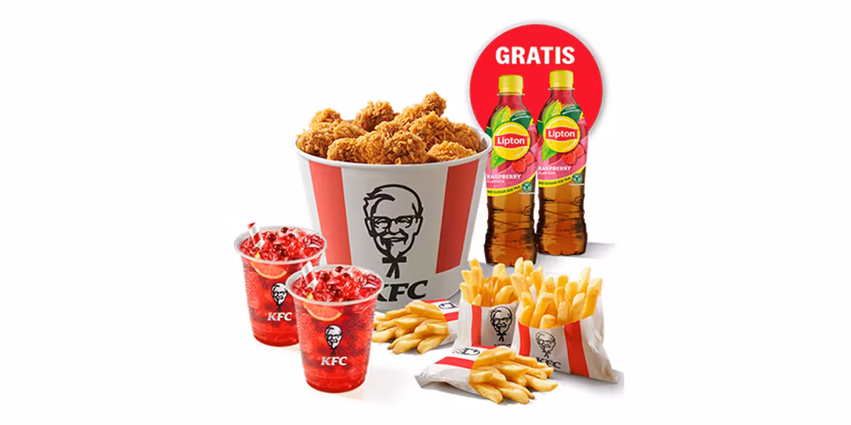 KFC: 89,99 zł za kubełek 30 Hot Wings  + Lipton GRATIS