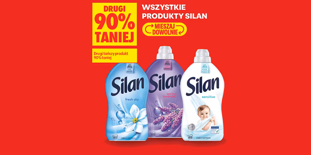Biedronka: -90% na drugie opakowanie płynu do płukania Silan
