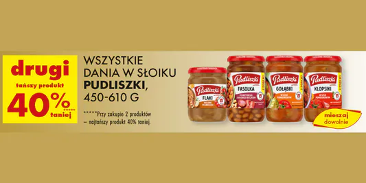 Biedronka: -40% na wszystkie dania w słoiku Pudliszki 21.05.2025