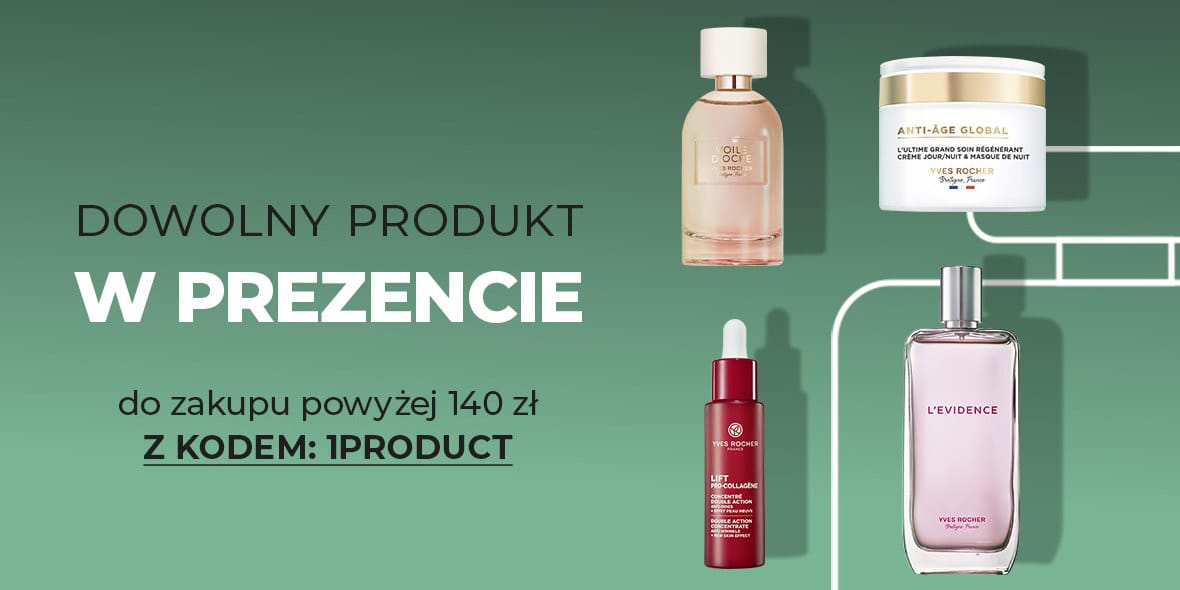 Yves Rocher: KOD rabatowy Prezent do zakupów 21.05.2025