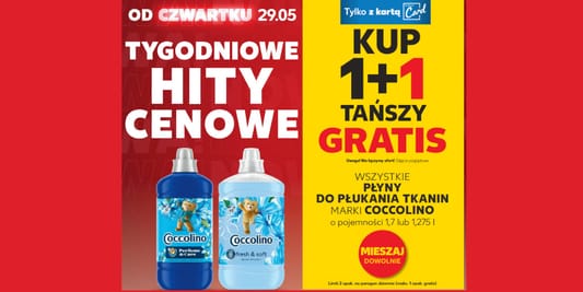 Kaufland: 1+1 GRATIS na płyn do płukania Coccolino 29.05.2025