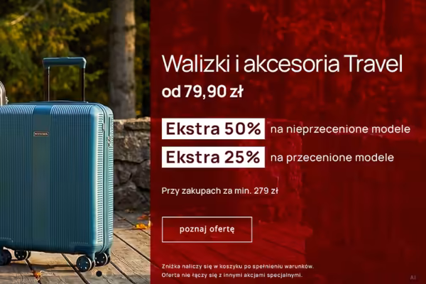 Wittchen: Do -50% na walizki i kolekcję Travel
