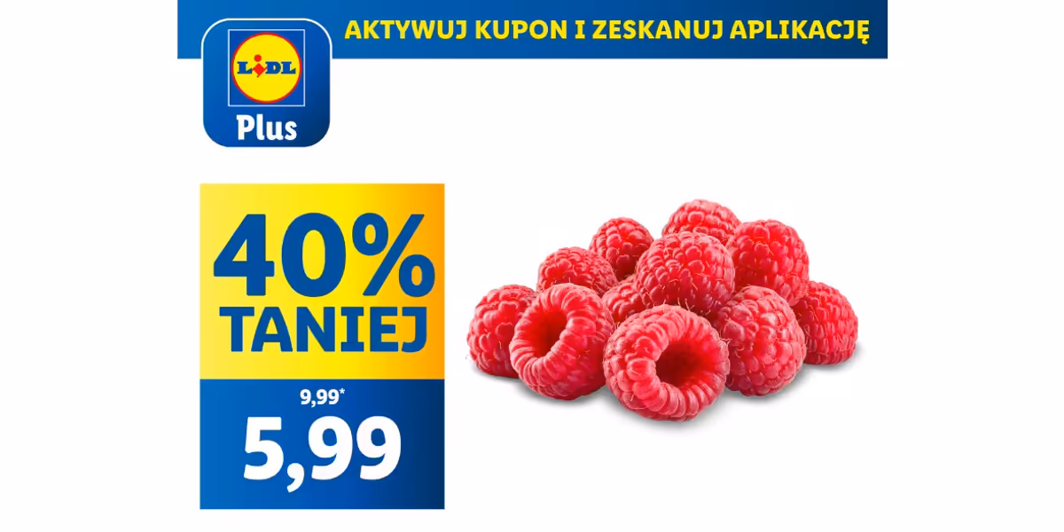 Lidl: KUPON -40% na maliny