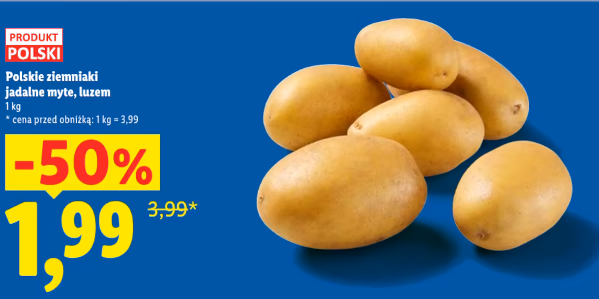 Lidl: -50% na polskie ziemniaki