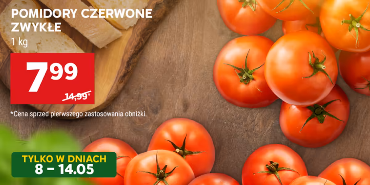 Stokrotka Supermarket: 7,99 zł/kg za pomidory czerwone