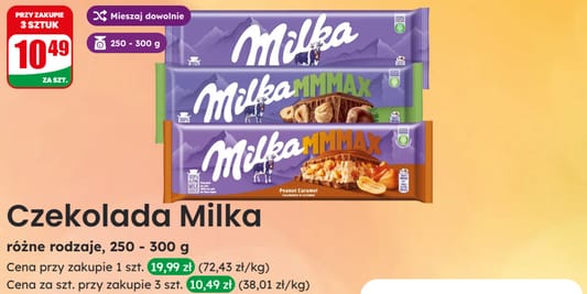 Dino: 10,49 zł za czekoladę Milka 19.01.2026