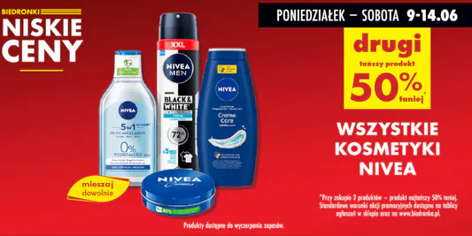 Biedronka: -50% na wszystkie kosmetyki Nivea 09.06.2025